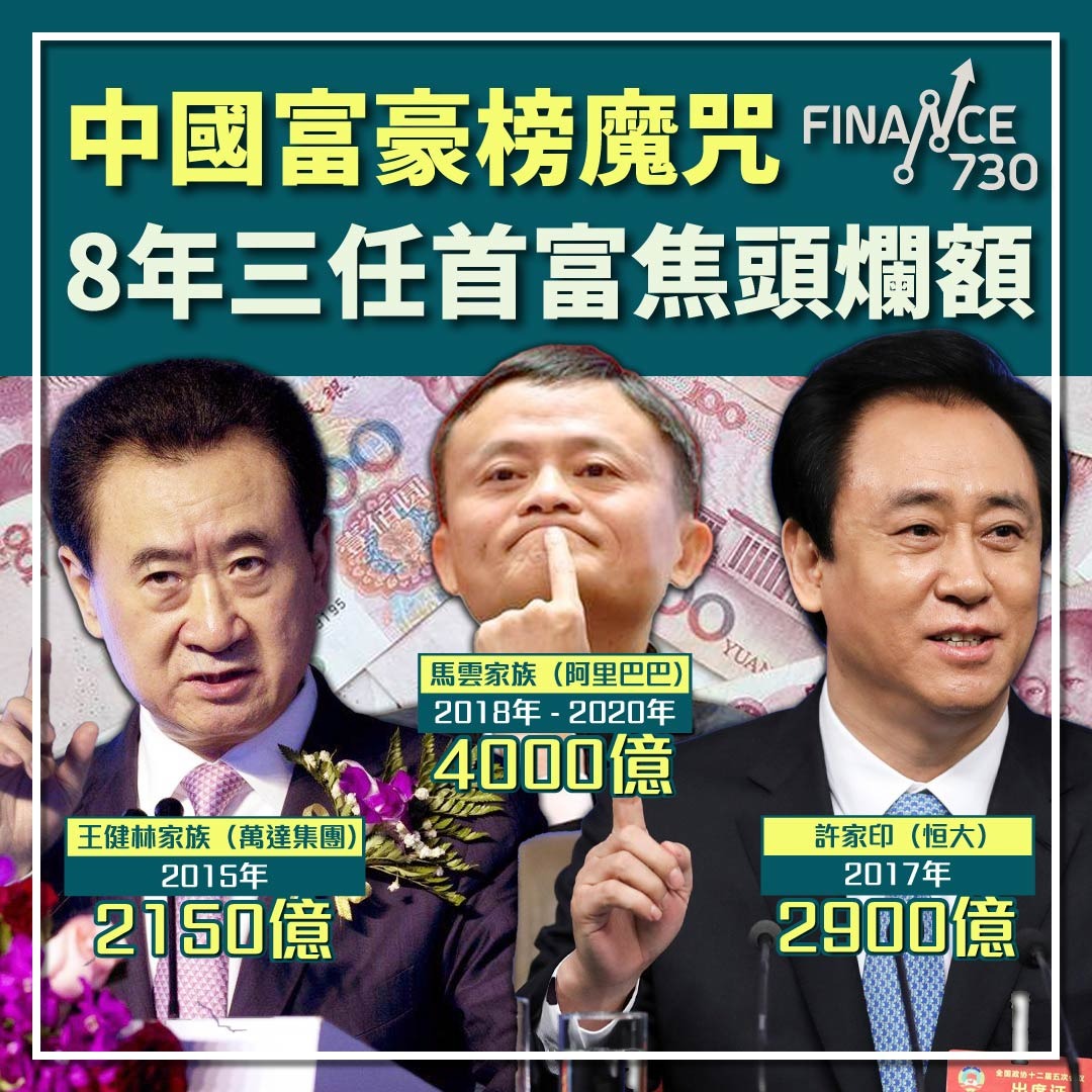 中國富豪榜魔咒 8年三任首富焦頭爛額