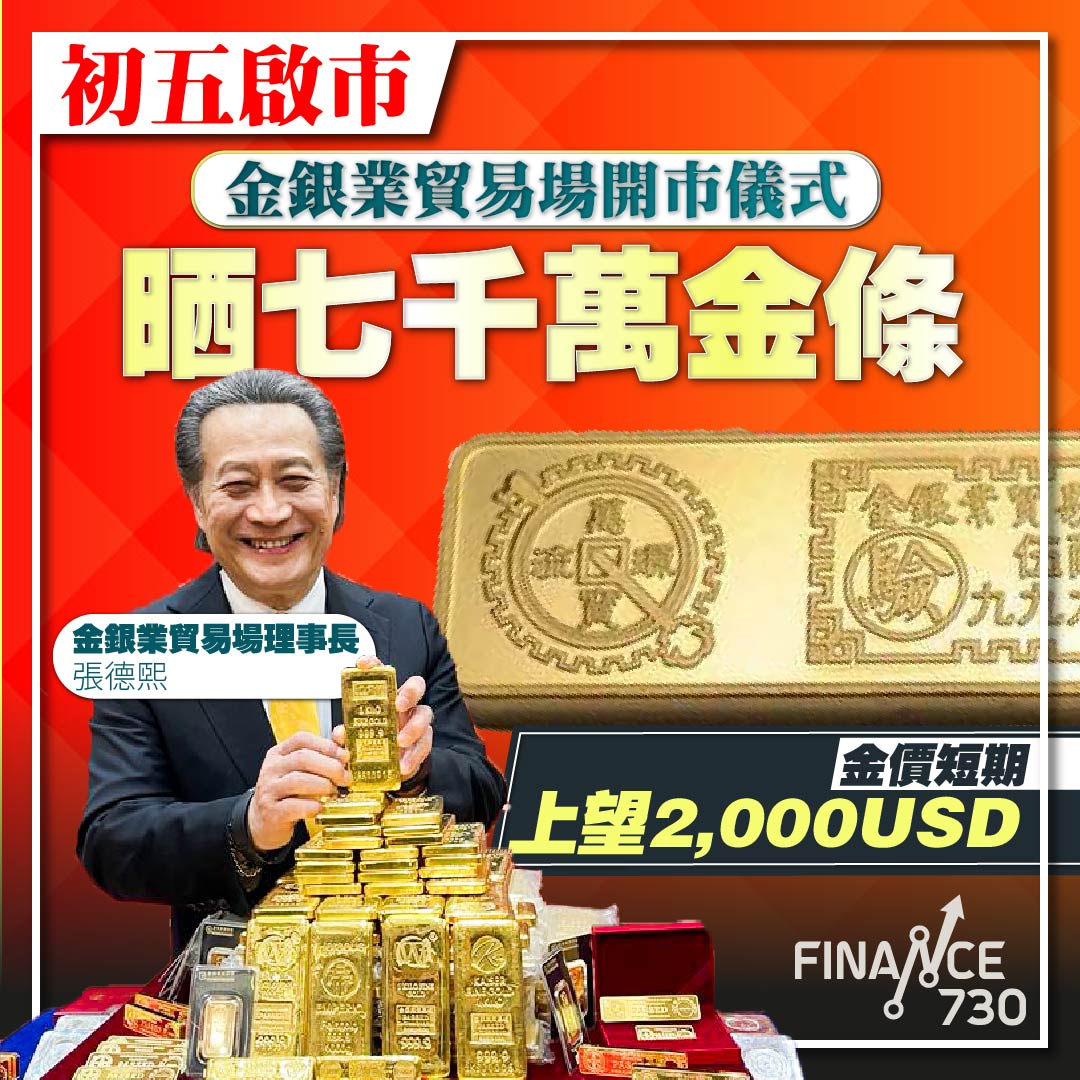 2023-正月-初五-開工-習俗-金銀業貿易場-金條-金價-兔年-張德熙