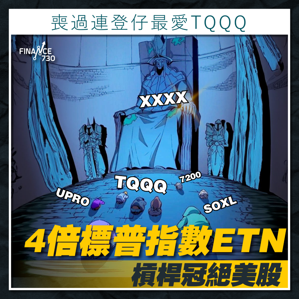 喪過連登最愛TQQQ｜4倍標普五百ETN(XXXX)槓桿冠美股