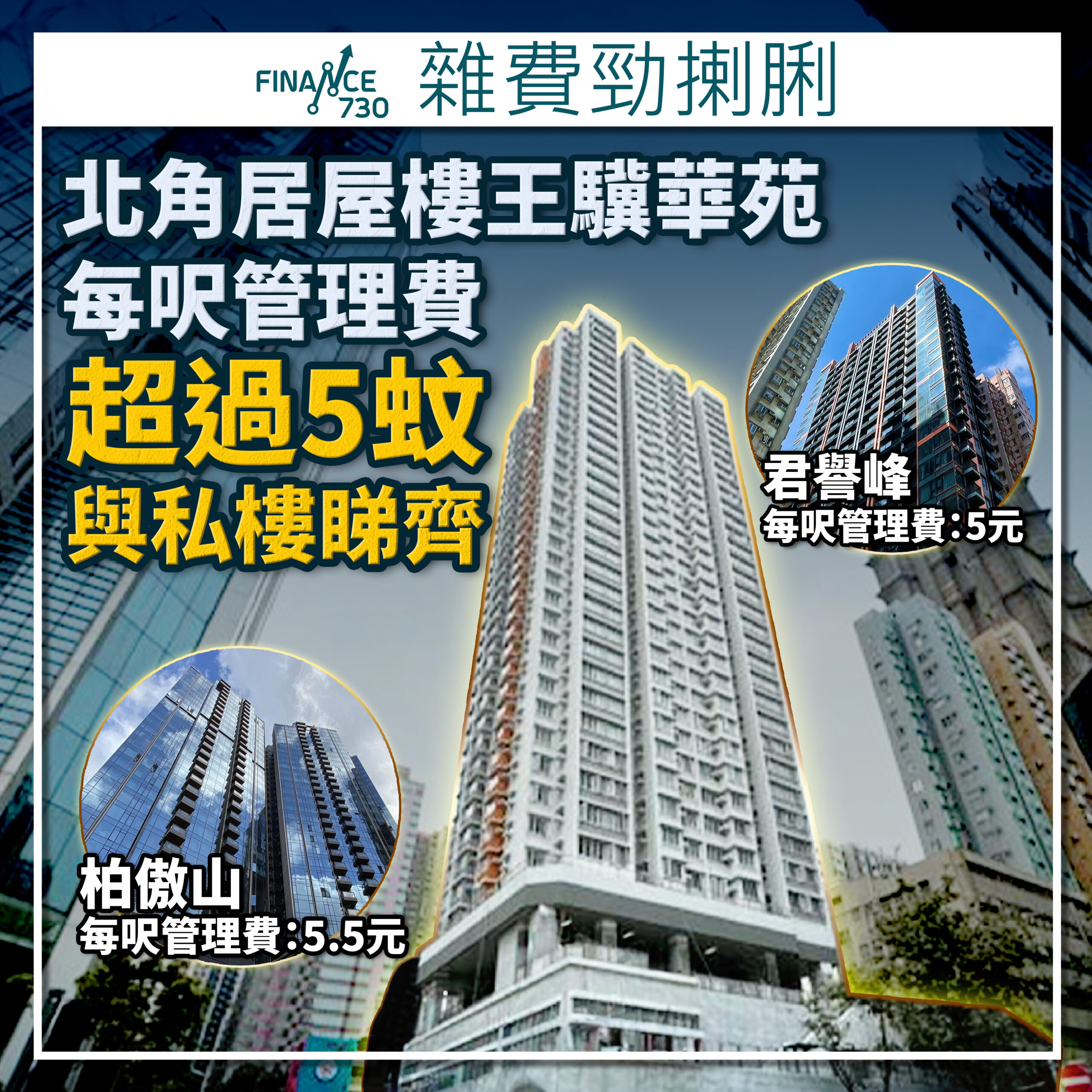 雜費揦脷|北角居屋驥華苑每呎管理費超過5蚊 與私樓睇齊 - Finance730
