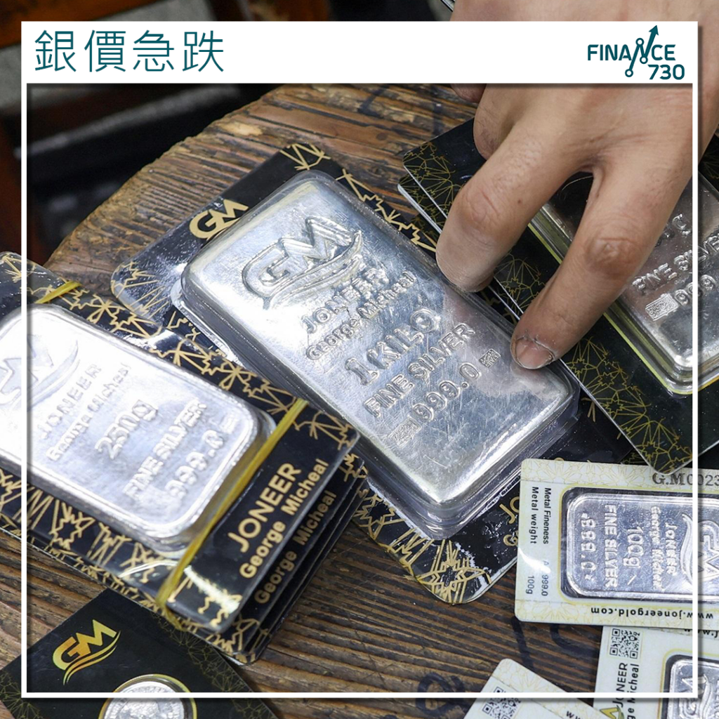 銀價急跌｜CME兩周內第2次上調白銀期貨保證金- Finance730